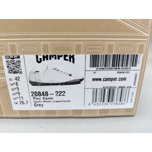 Camper Peu Cami Grey 20848-222 Walking Shoes Women’s US Size 11 - Picture 8 of 9